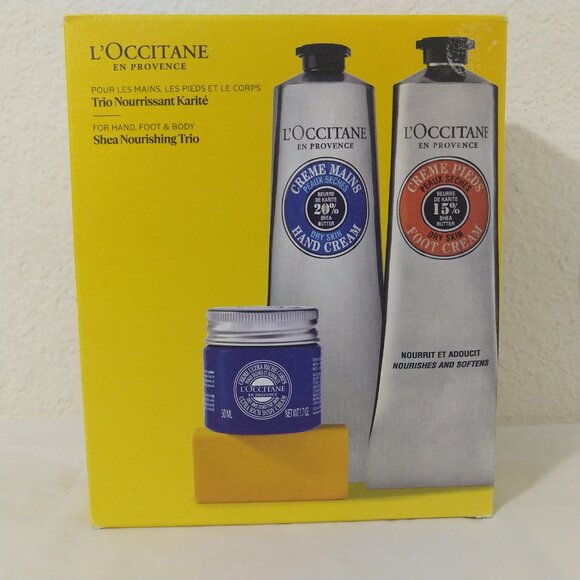 L’Occitane Hand, Foot Body Shea nourishing Trio NIB - Picture 2 of 5